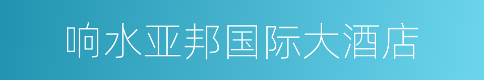 响水亚邦国际大酒店的同义词