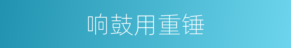 响鼓用重锤的同义词
