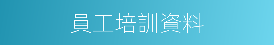 員工培訓資料的同義詞