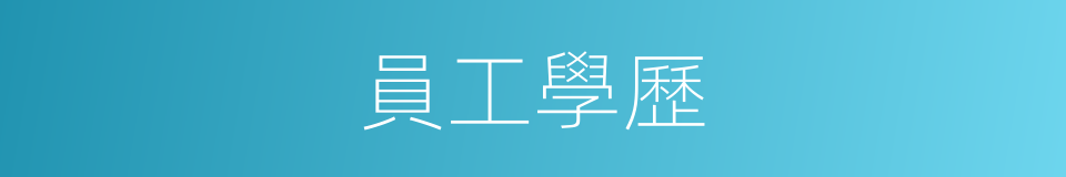 員工學歷的同義詞