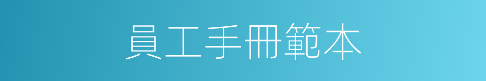 員工手冊範本的同義詞