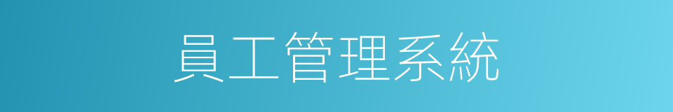 員工管理系統的同義詞