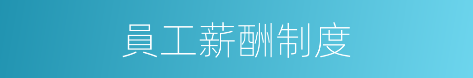 員工薪酬制度的同義詞
