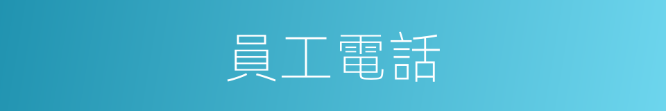 員工電話的同義詞