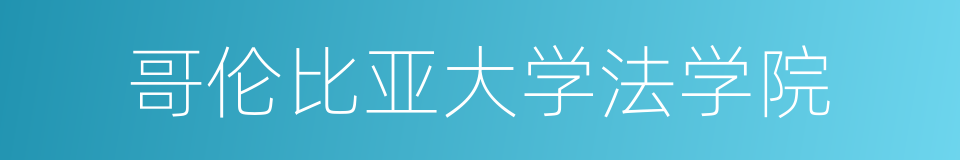 哥伦比亚大学法学院的同义词