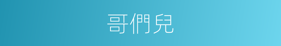 哥們兒的意思