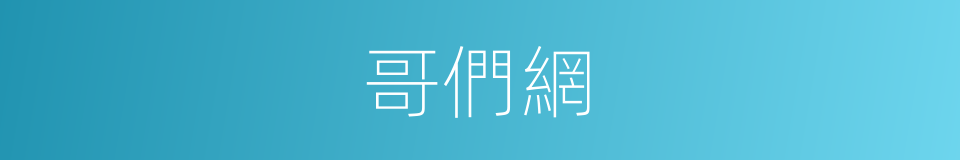 哥們網的同義詞