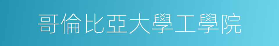 哥倫比亞大學工學院的同義詞