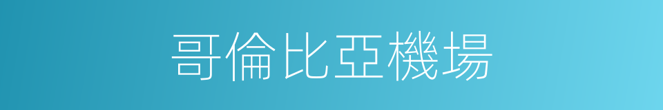 哥倫比亞機場的同義詞