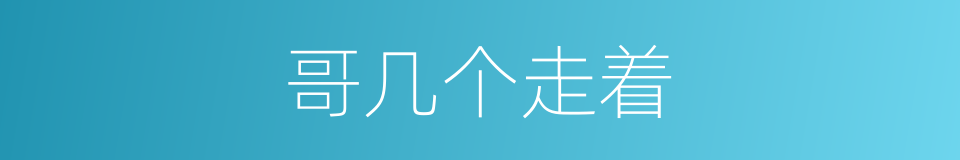 哥几个走着的同义词