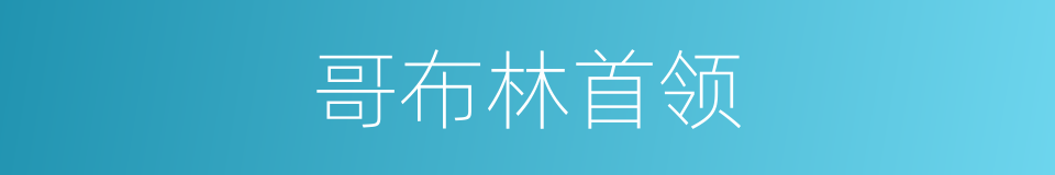 哥布林首领的同义词