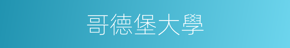 哥德堡大學的同義詞