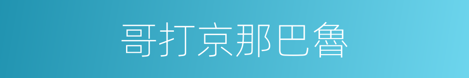 哥打京那巴魯的同義詞