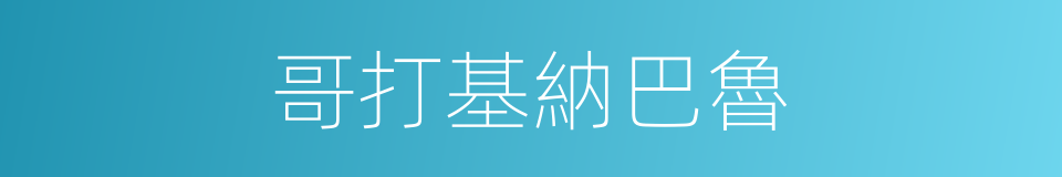 哥打基納巴魯的同義詞