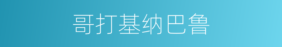 哥打基纳巴鲁的同义词