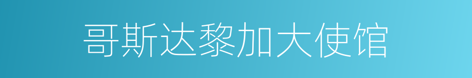 哥斯达黎加大使馆的同义词