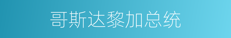 哥斯达黎加总统的同义词