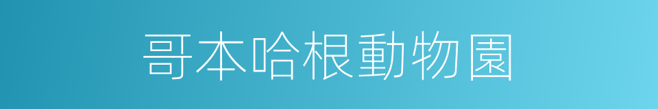 哥本哈根動物園的同義詞