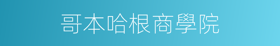 哥本哈根商學院的同義詞