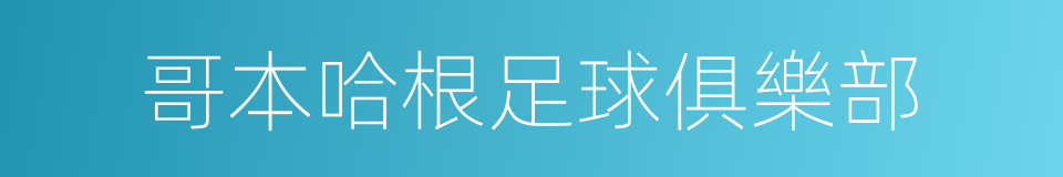 哥本哈根足球俱樂部的同義詞