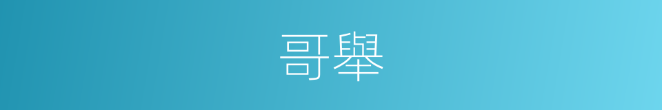 哥舉的同義詞