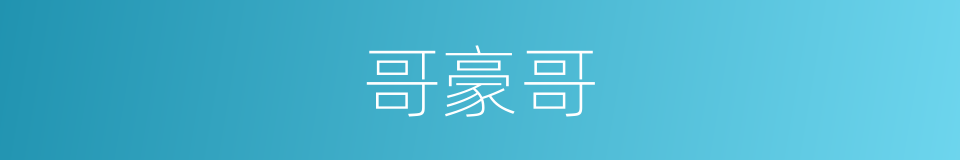 哥豪哥的同义词