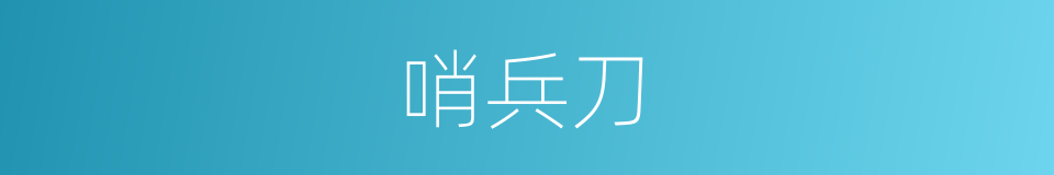 哨兵刀的同义词