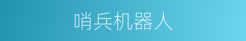 哨兵机器人的同义词