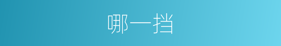 哪一挡的同义词