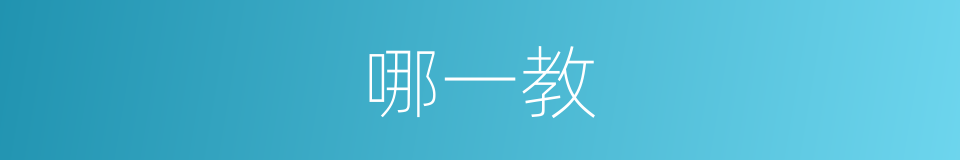 哪一教的同义词