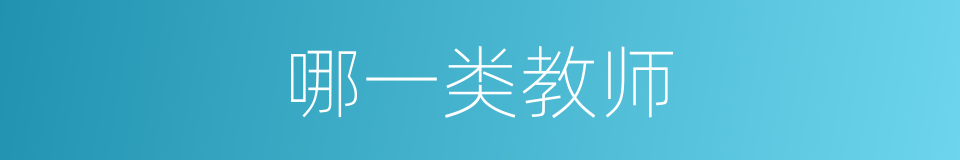 哪一类教师的同义词
