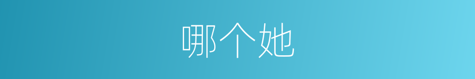 哪个她的同义词