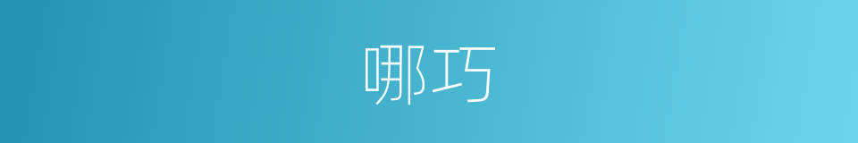 哪巧的意思