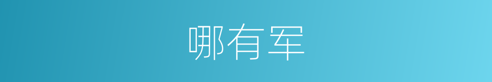 哪有军的同义词