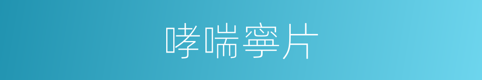 哮喘寧片的同義詞