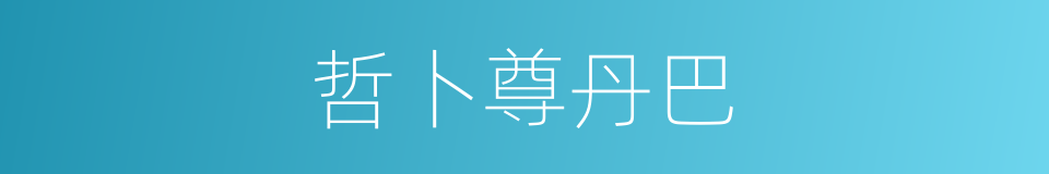 哲卜尊丹巴的同义词