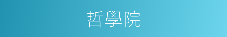 哲學院的同義詞