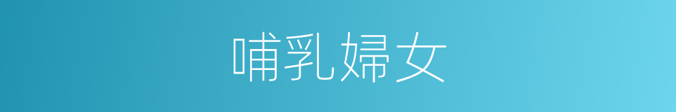 哺乳婦女的同義詞
