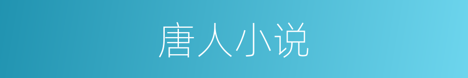 唐人小说的同义词