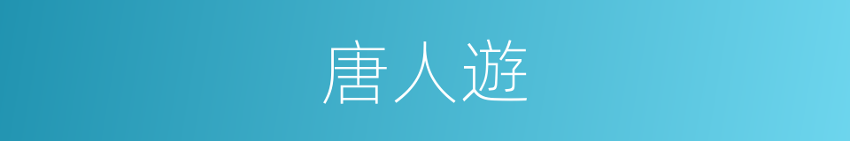 唐人遊的同義詞