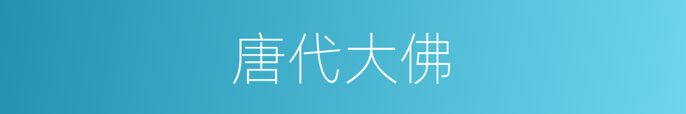 唐代大佛的同义词
