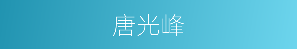 唐光峰的同义词