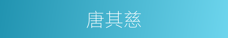 唐其慈的同义词