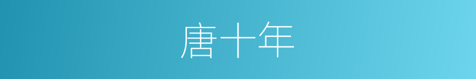 唐十年的同义词