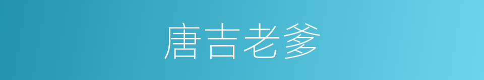 唐吉老爹的同义词