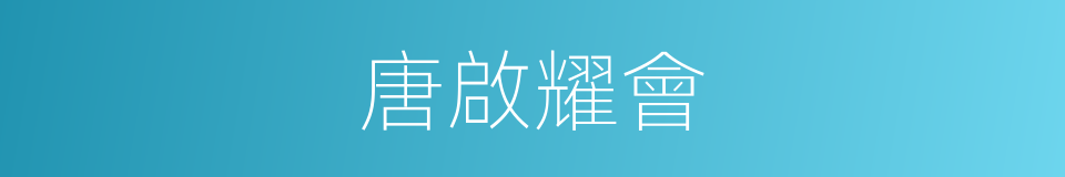 唐啟耀會的同義詞