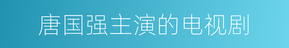 唐国强主演的电视剧的同义词