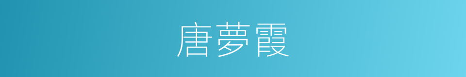 唐夢霞的同義詞