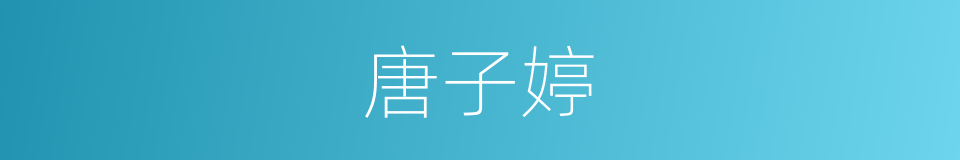 唐子婷的同义词