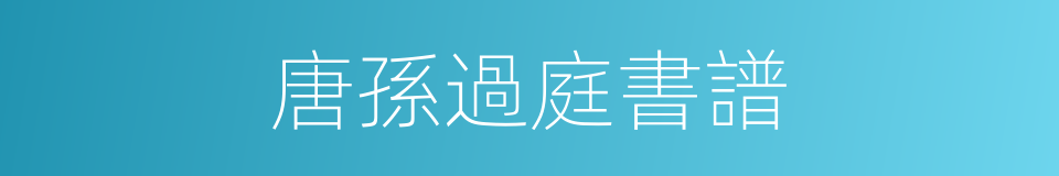 唐孫過庭書譜的同義詞